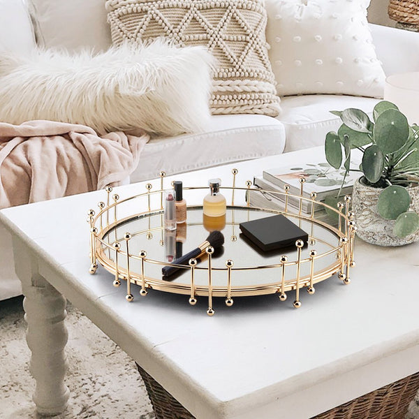 Jolie Rectangle Gold Tray Table - Furniture from Home Centre Direct UK