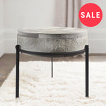 Frosted Leather Side Table