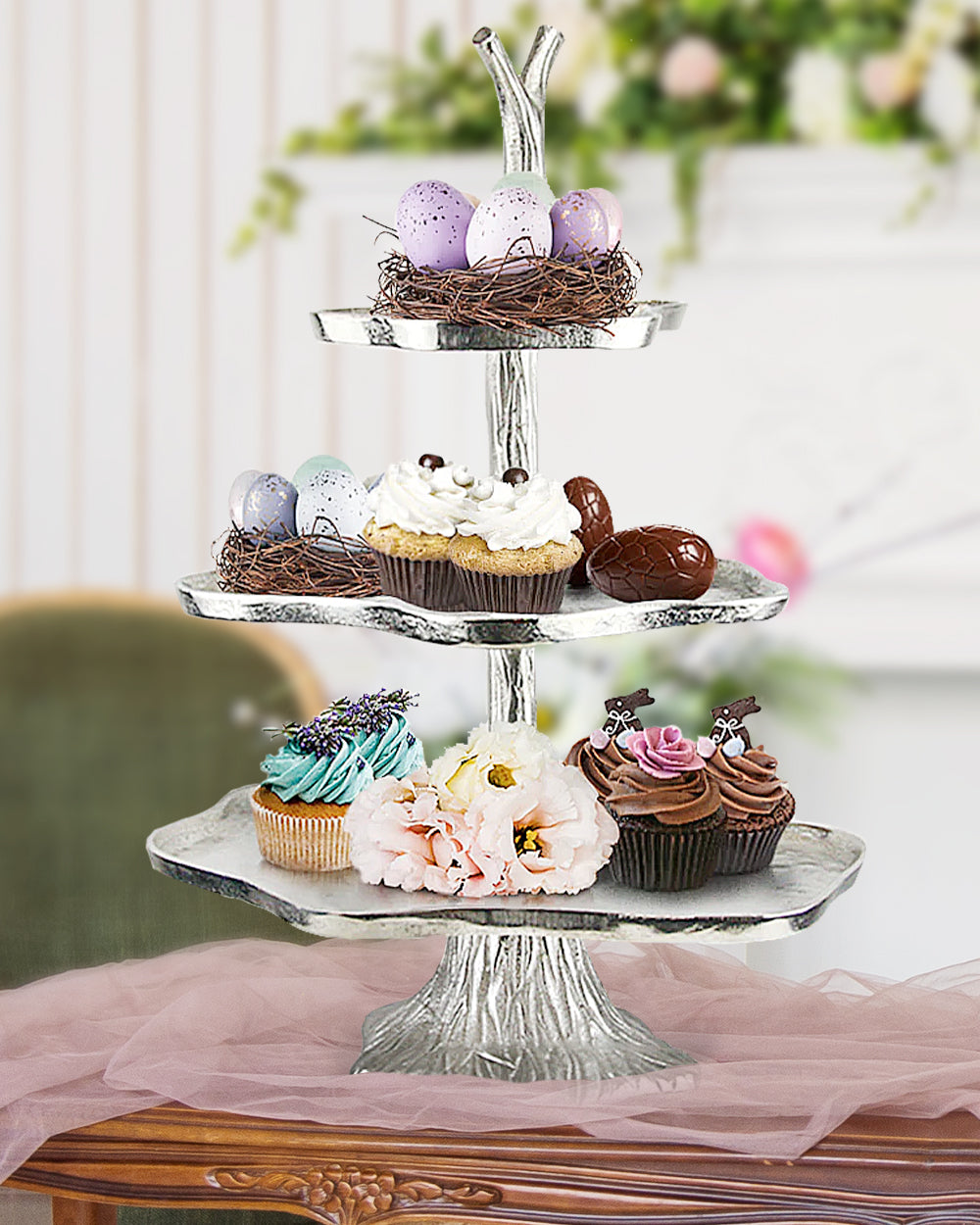 Tiered Cake Stand Serving Tray - Main Image
