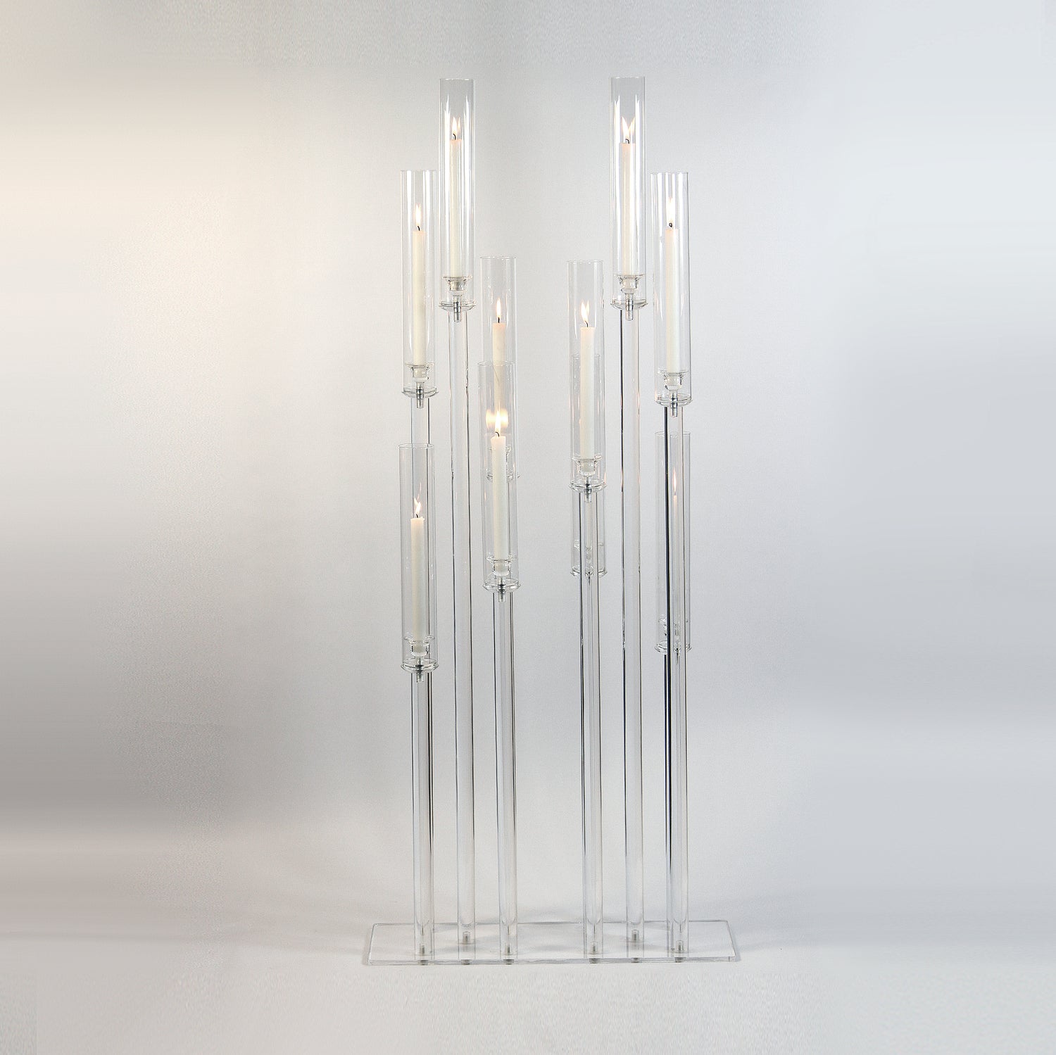 Diamond Glow Acrylic Candelabra