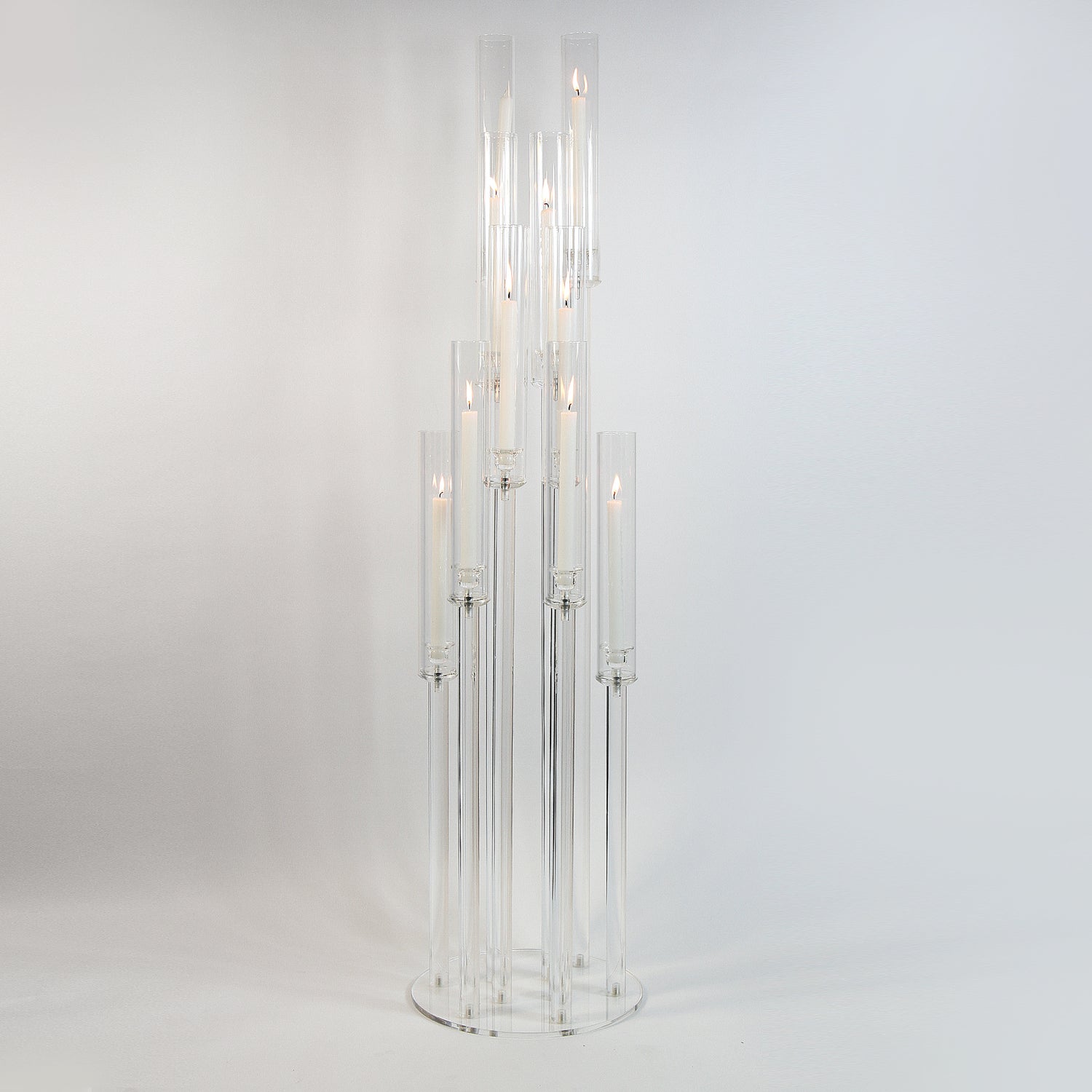 Diamond Glow Acrylic Candelabra