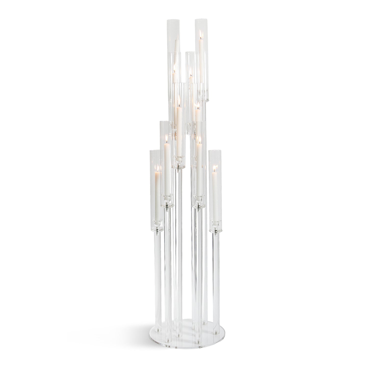 Diamond Glow Acrylic Candelabra
