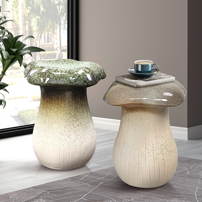 Mushroom Seating Stool Side Table