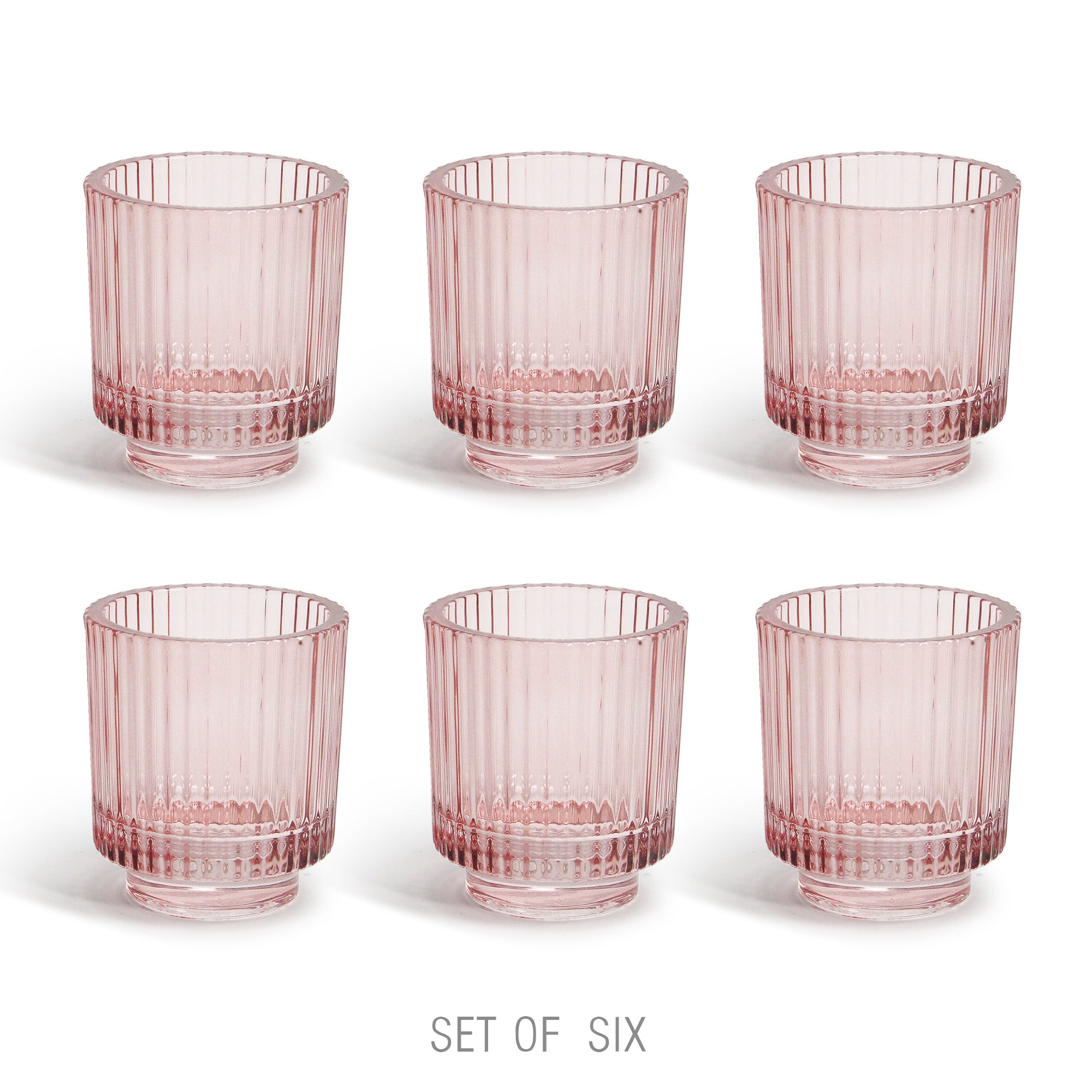 Ribbed Glass Tealight Holder