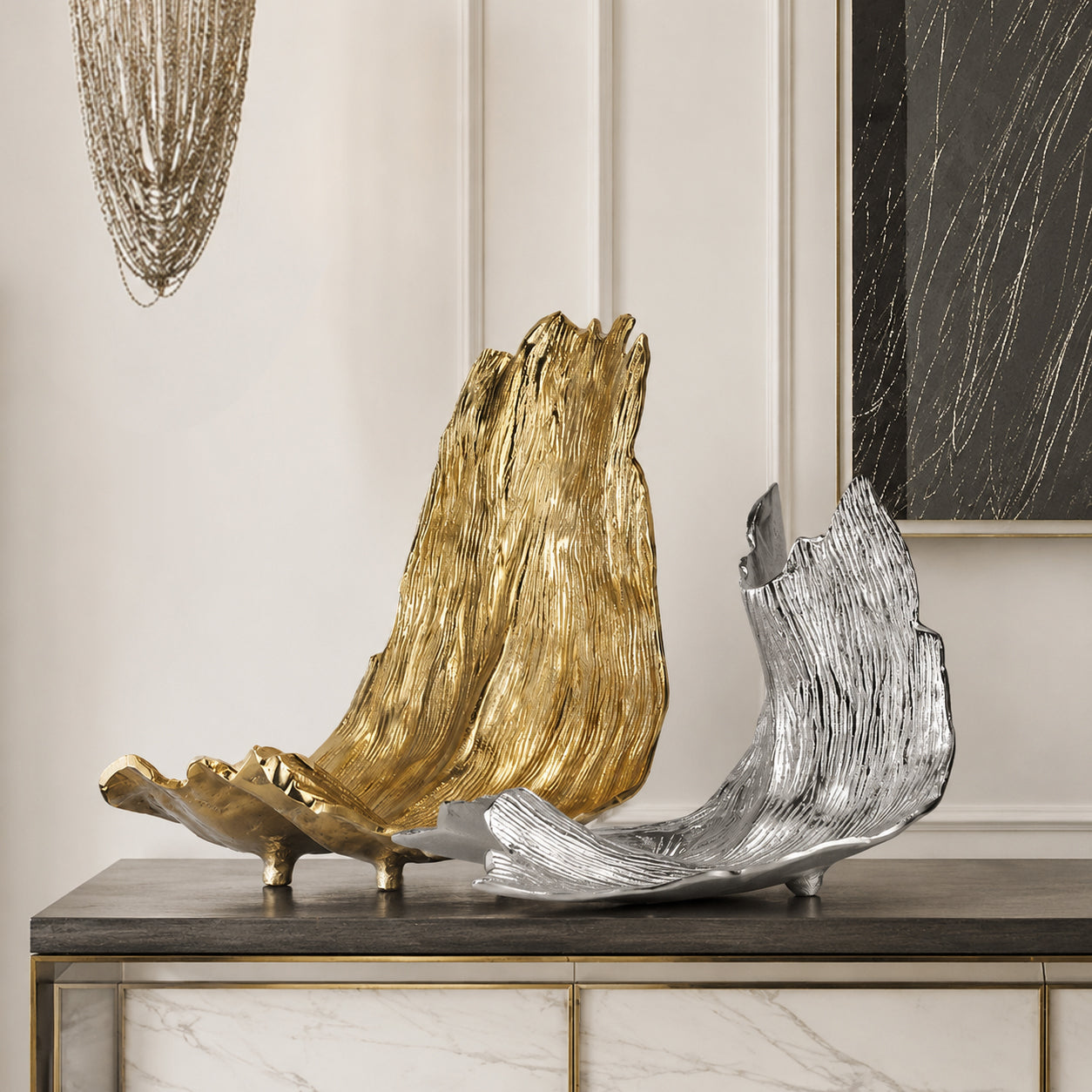Gilded Wave Sculpture