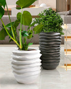 Wavy Disk Ceramic Planter | Galore Home: Luxury Home Decor, Elegant Home Furnishings, Stylish Home Accents & Contemporary Home Accessories