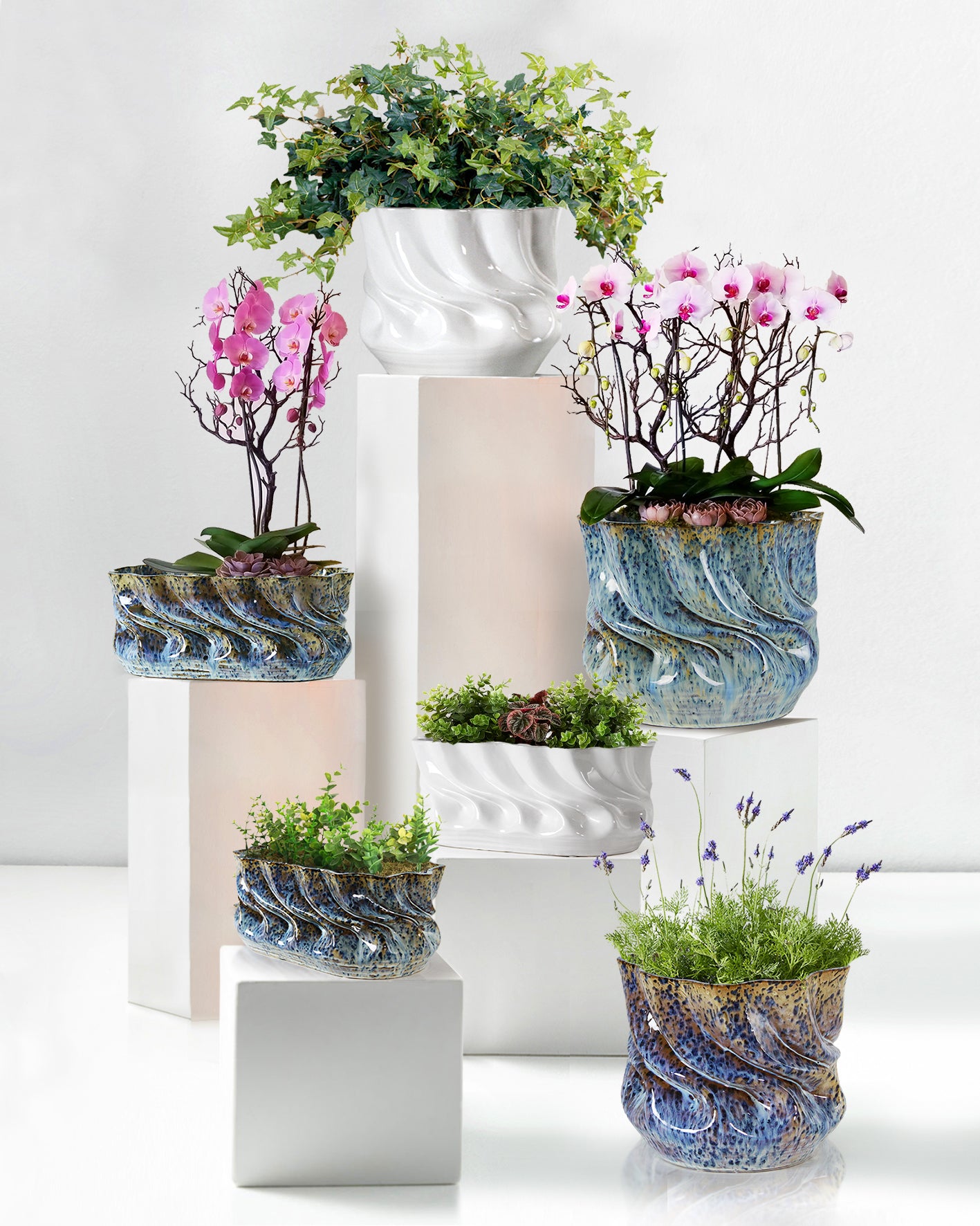 Ocean Tides Planter | Galore Home: Luxury Home Decor, Elegant Home Furnishings, Stylish Home Accents & Contemporary Home Accessories