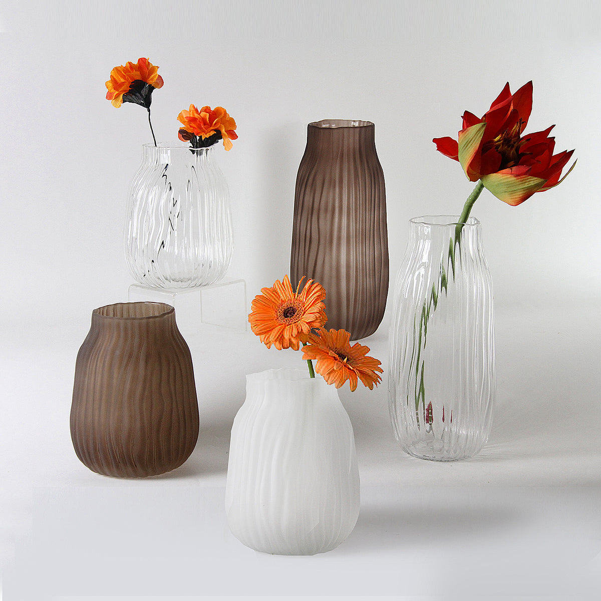Grain Striped Glass Vase | Galore Home: Luxury Home Decor, Elegant Home Furnishings, Stylish Home Accents & Contemporary Home Accessories
