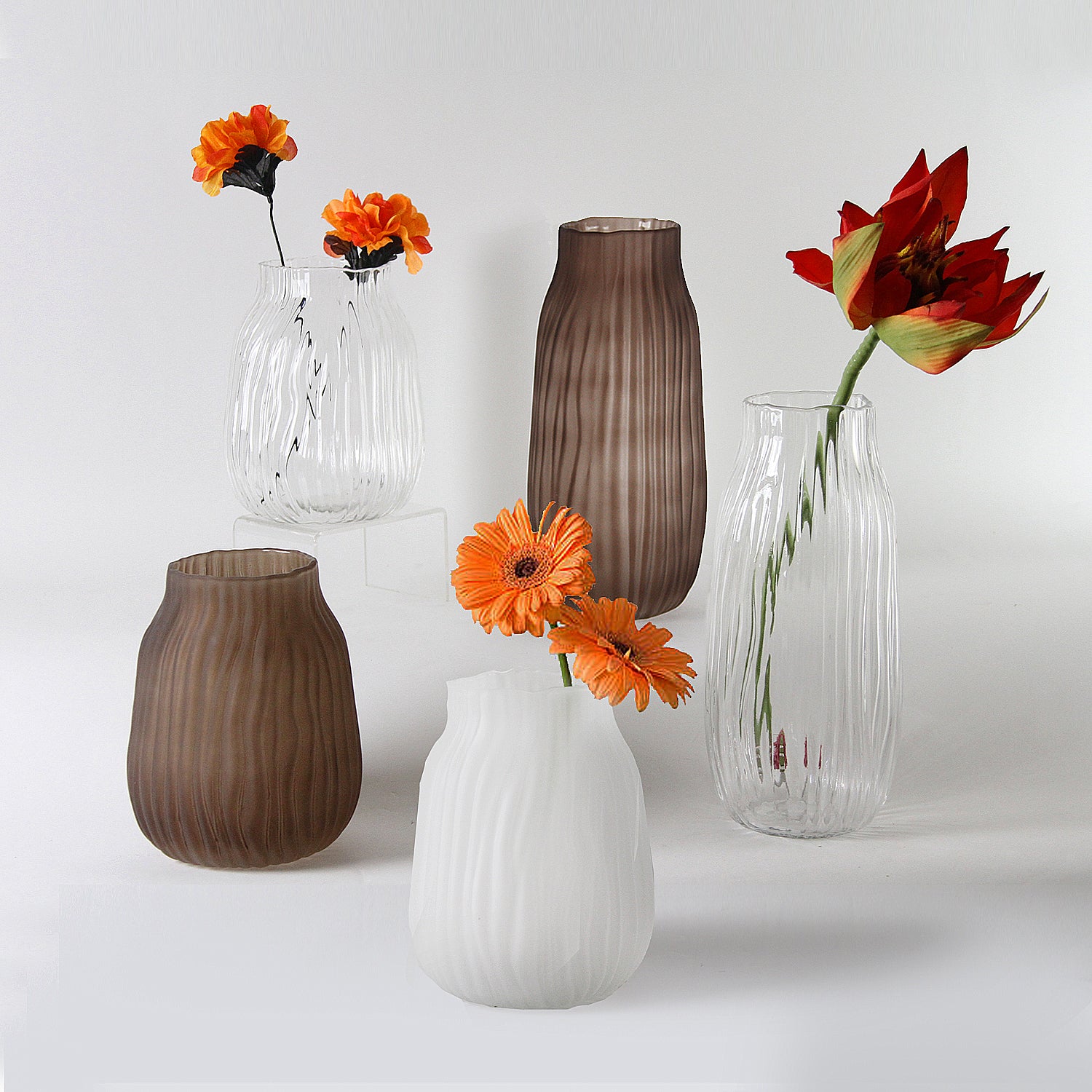 Grain Striped Glass Vase | Galore Home: Luxury Home Decor, Elegant Home Furnishings, Stylish Home Accents & Contemporary Home Accessories