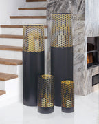 Mandala Floor Hurricane Candle Column / Pedestal