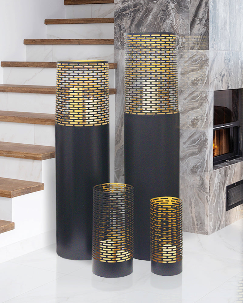 Mandala Floor Hurricane Candle Column / Pedestal