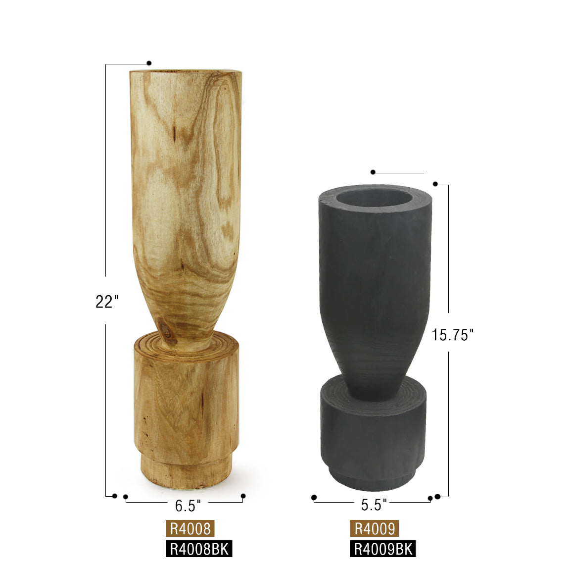 Sculptural Wood Vase | Galore Home: Luxury Home Decor, Elegant Home Furnishings, Stylish Home Accents & Contemporary Home Accessories