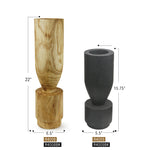Sculptural Wood Vase
