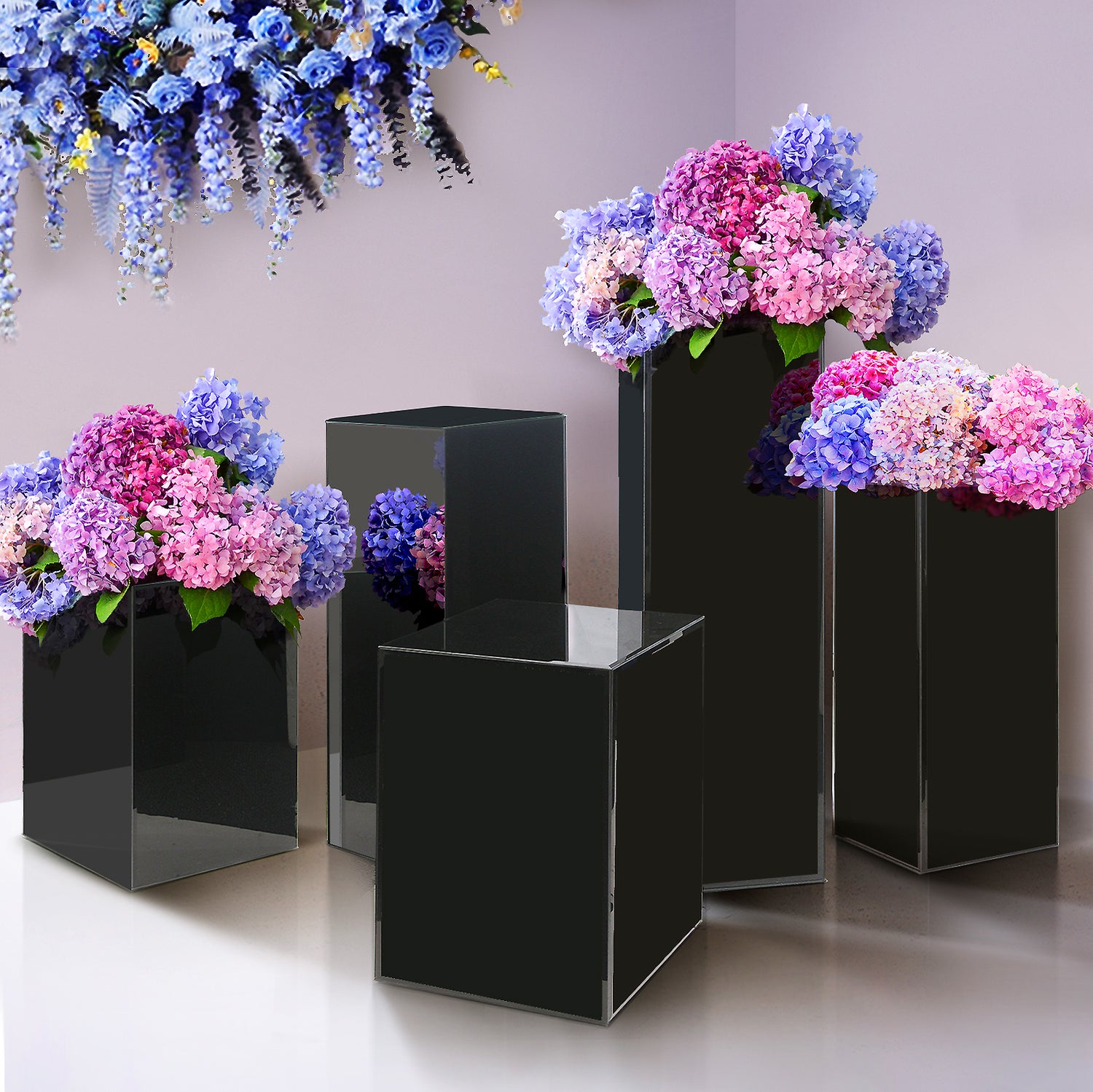 Black Glass Display Column/Pedestal | Galore Home: Luxury Home Decor, Elegant Home Furnishings, Stylish Home Accents & Contemporary Home Accessories