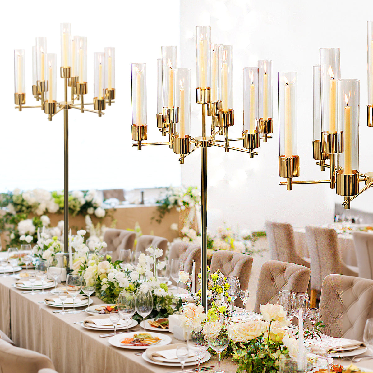 17 Arm Golden Clustered Candelabra - Large | Galore Home: Luxury Home Decor, Elegant Home Furnishings, Stylish Home Accents & Contemporary Home Accessories