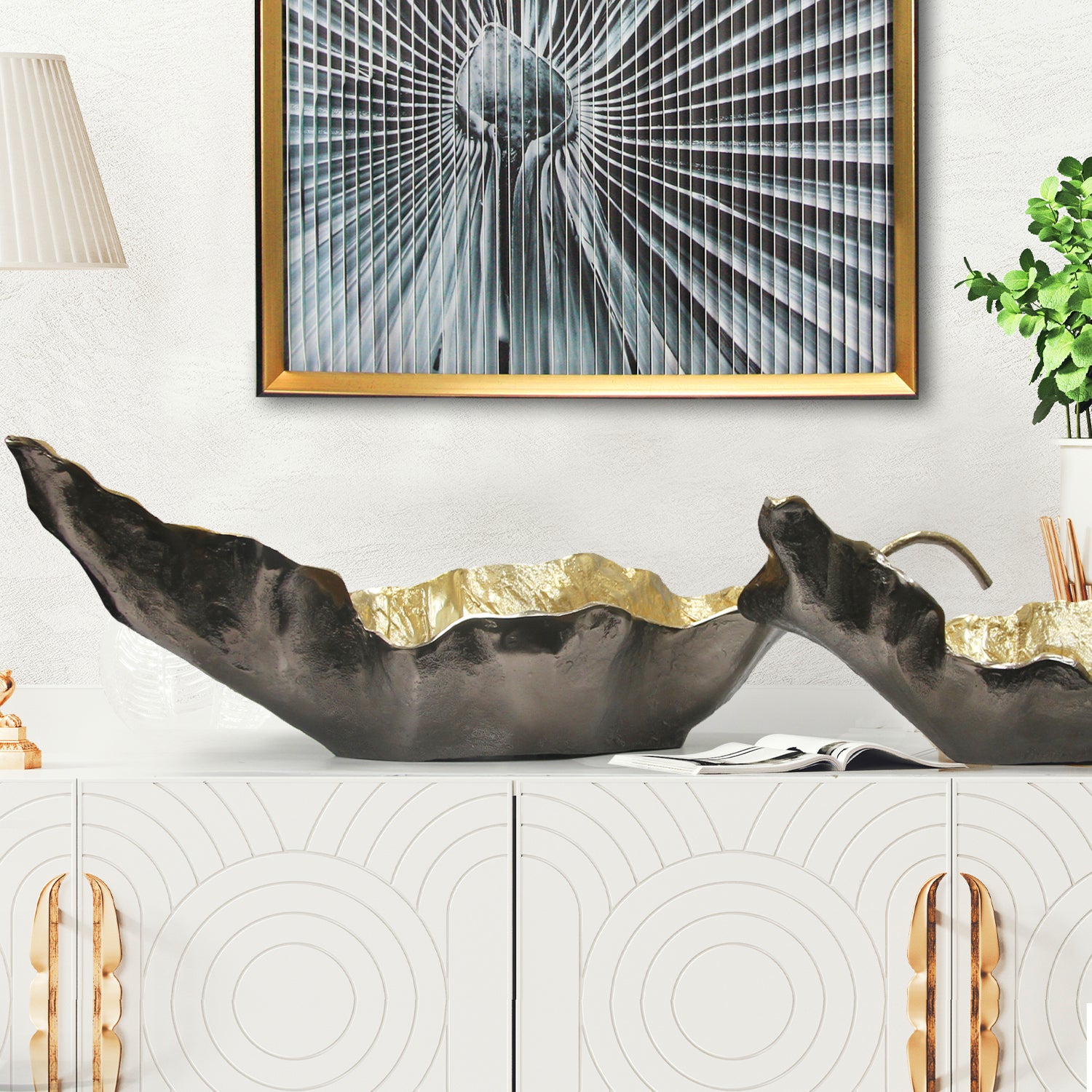Golden Leaf Platter | Galore Home: Luxury Home Decor, Elegant Home Furnishings, Stylish Home Accents & Contemporary Home Accessories