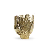 Golden Flare Aluminum Metal Vase
