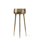 Aurea Tall Metal Tripod Planter Bowl