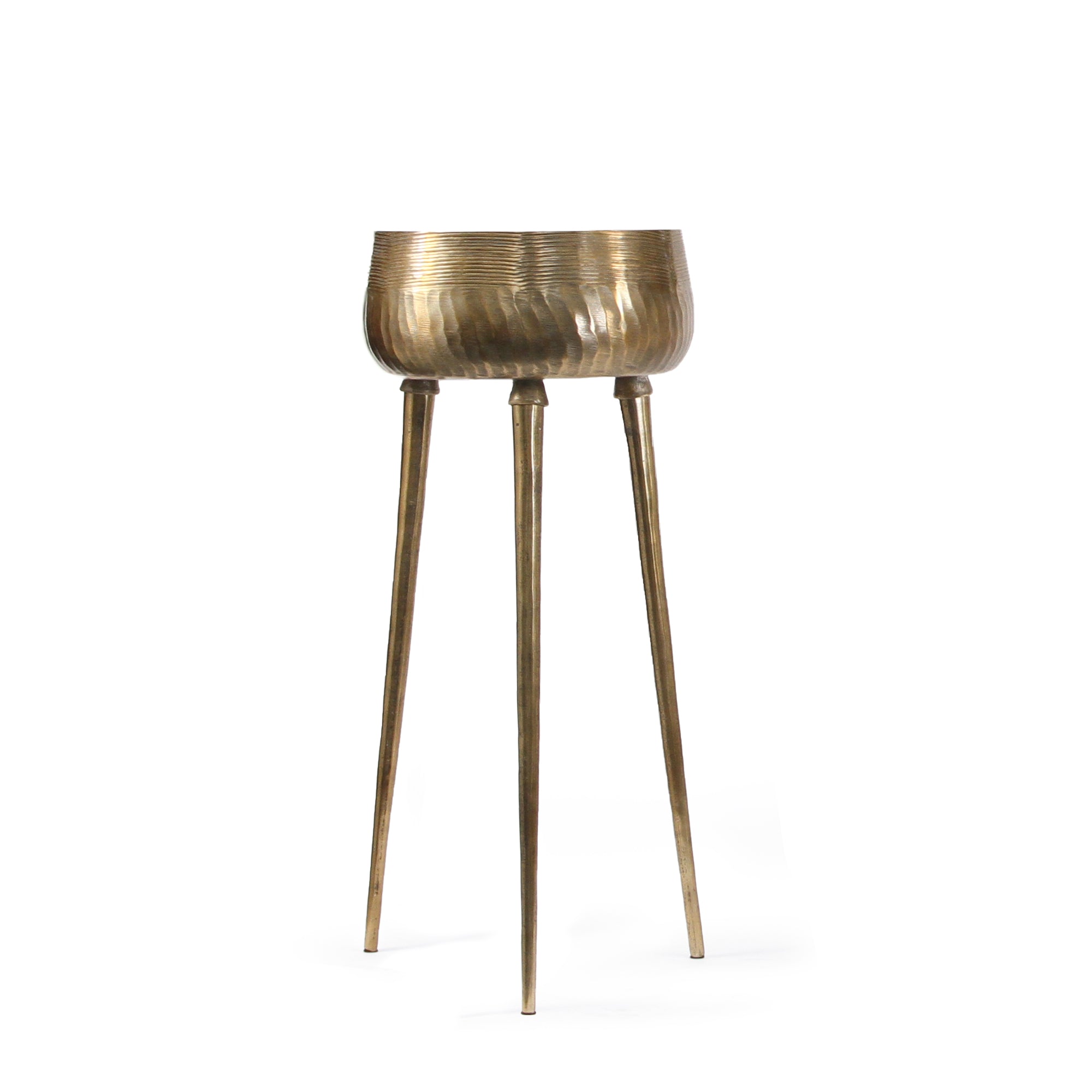 Aurea Tall Metal Tripod Planter Bowl