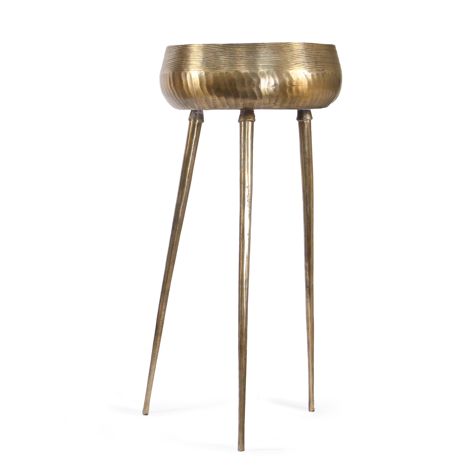 Aurea Tall Metal Tripod Planter Bowl