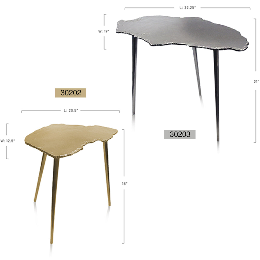 Igneous Side Table | Luxury Metal Furniture Accent Piece - Galore Home