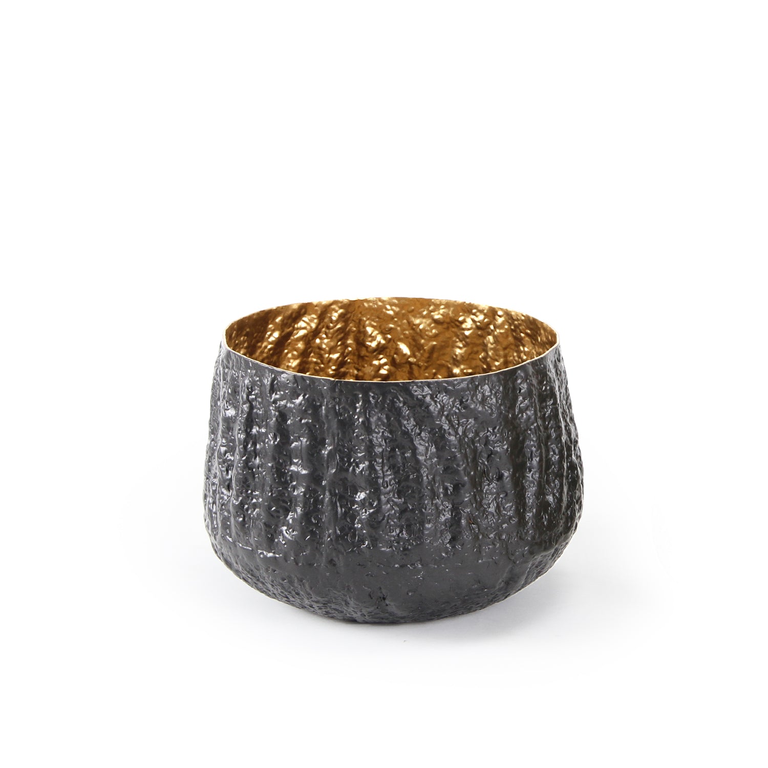Crushed Round Taper Aluminum Metal Planter | Galore Home: Luxury Home Decor, Elegant Home Furnishings, Stylish Home Accents & Contemporary Home Accessories