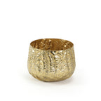 Crushed Round Taper Aluminum Metal Planter | Galore Home: Luxury Home Decor, Elegant Home Furnishings, Stylish Home Accents & Contemporary Home Accessories