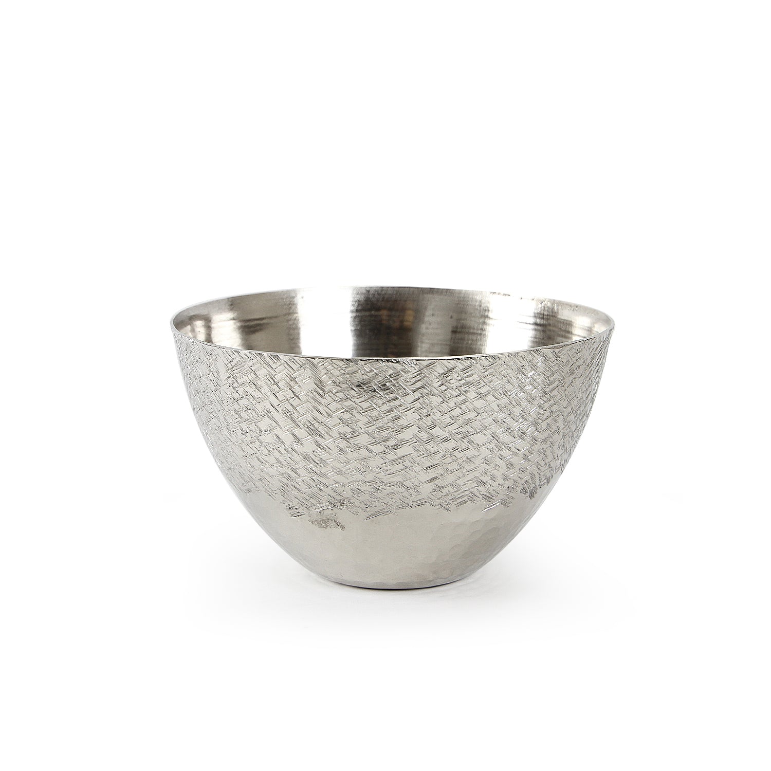 Two-toned Cross Aluminum Metal Bowl | Galore Home: Luxury Home Decor, Elegant Home Furnishings, Stylish Home Accents & Contemporary Home Accessories