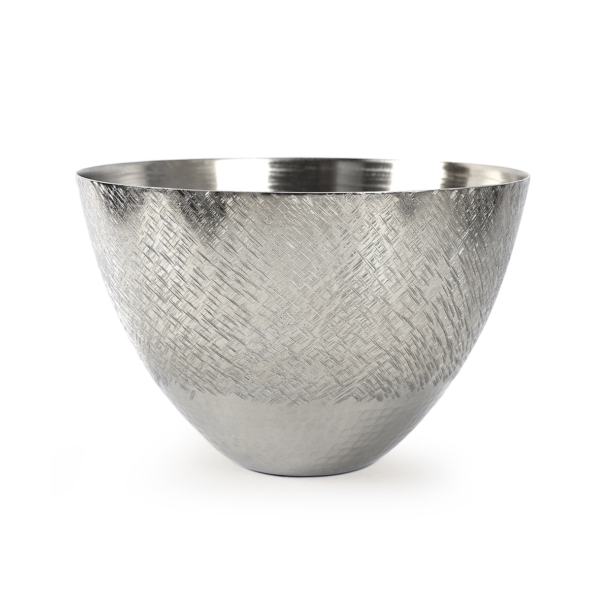 Two-toned Cross Aluminum Metal Bowl | Galore Home: Luxury Home Decor, Elegant Home Furnishings, Stylish Home Accents & Contemporary Home Accessories