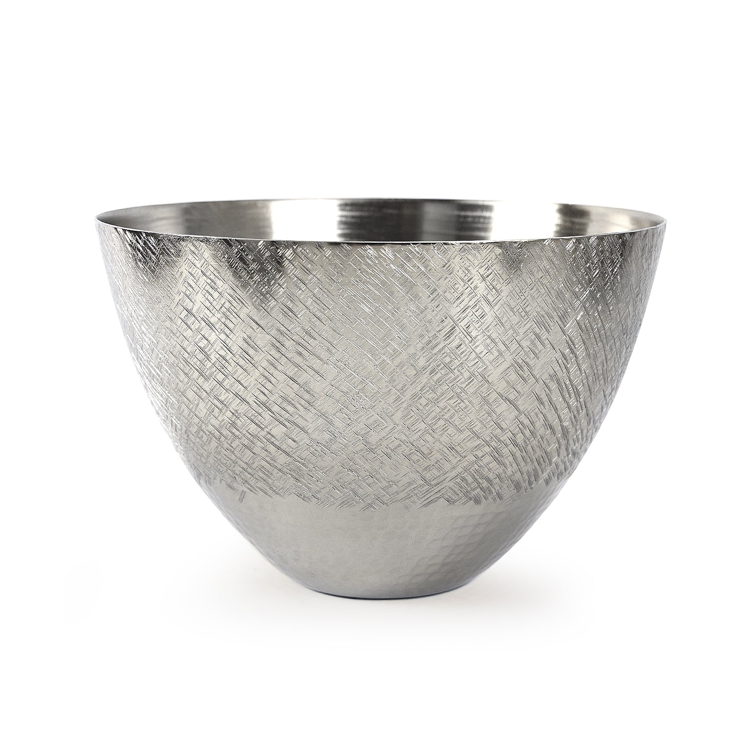 Two-toned Cross Aluminum Metal Bowl | Galore Home: Luxury Home Decor, Elegant Home Furnishings, Stylish Home Accents & Contemporary Home Accessories