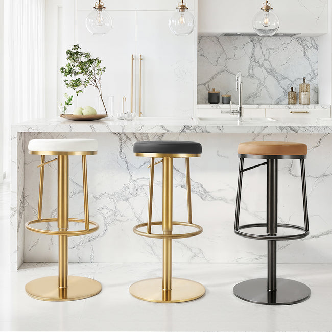 Aero Swivel Counter Bar Stool with Integrated Foot Rest