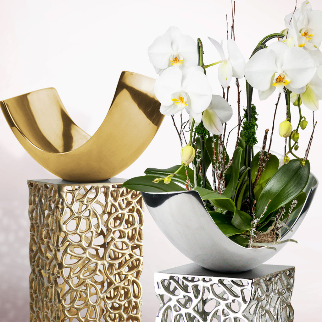 Metal Curve Vase | Galore Home: Luxury Home Decor, Elegant Home Furnishings, Stylish Home Accents & Contemporary Home Accessories