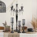 40" 5-Arm Black Crystal Candelabra Candle Holder | Galore Home: Luxury Home Decor, Elegant Home Furnishings, Stylish Home Accents & Contemporary Home Accessories