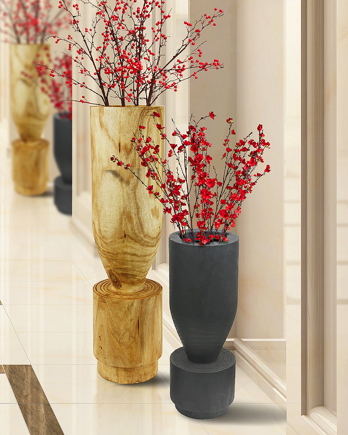 Sculptural Wood Vase | Galore Home: Luxury Home Decor, Elegant Home Furnishings, Stylish Home Accents & Contemporary Home Accessories