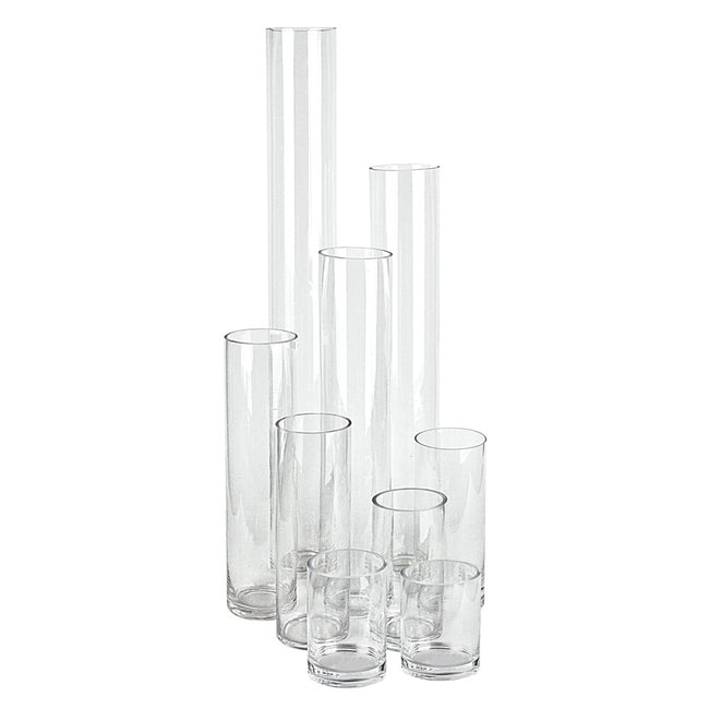 4" Top Clear Glass Cylinder Vases - Case