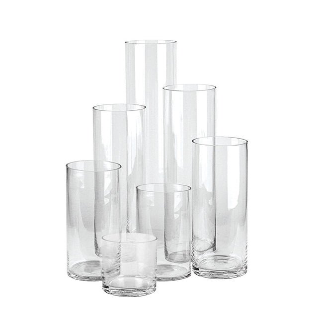 5" Top Clear Glass Cylinder Vases - Case