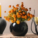 Black Glass Bubble Vase