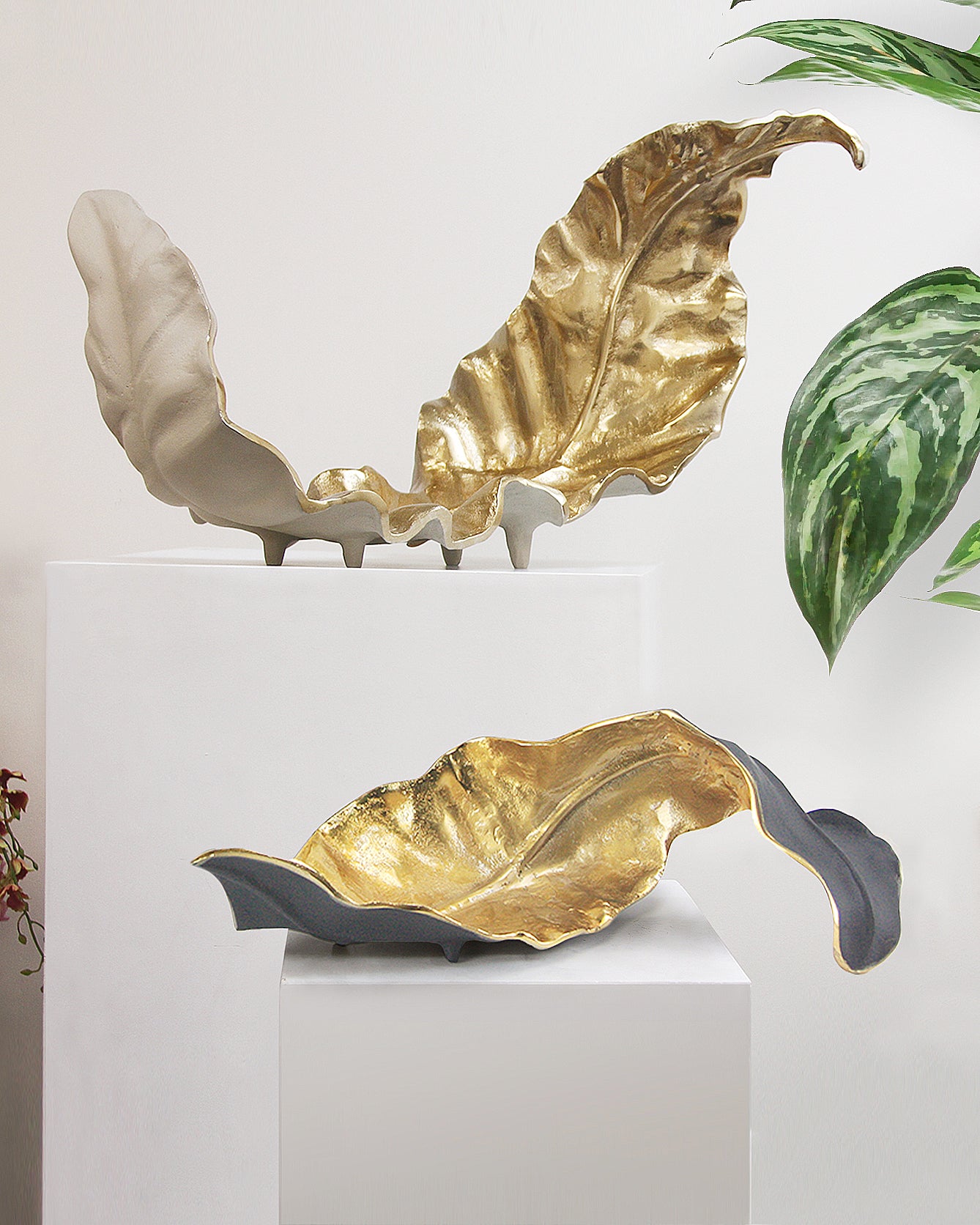Entwined Leaf Sculpture | Galore Home: Luxury Home Decor, Elegant Home Furnishings, Stylish Home Accents & Contemporary Home Accessories