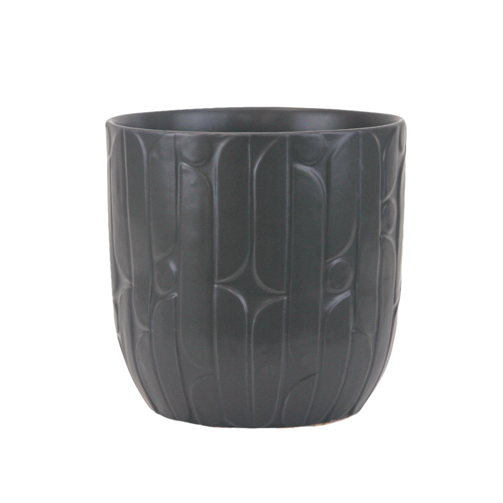 Ridged Ceramic Pot