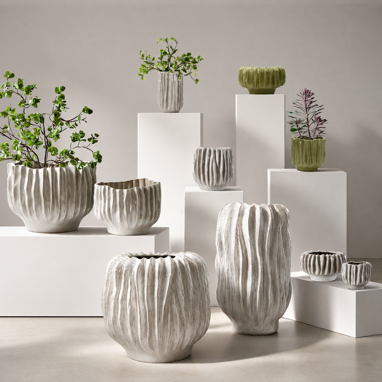Rippled Haven Pot / Planter