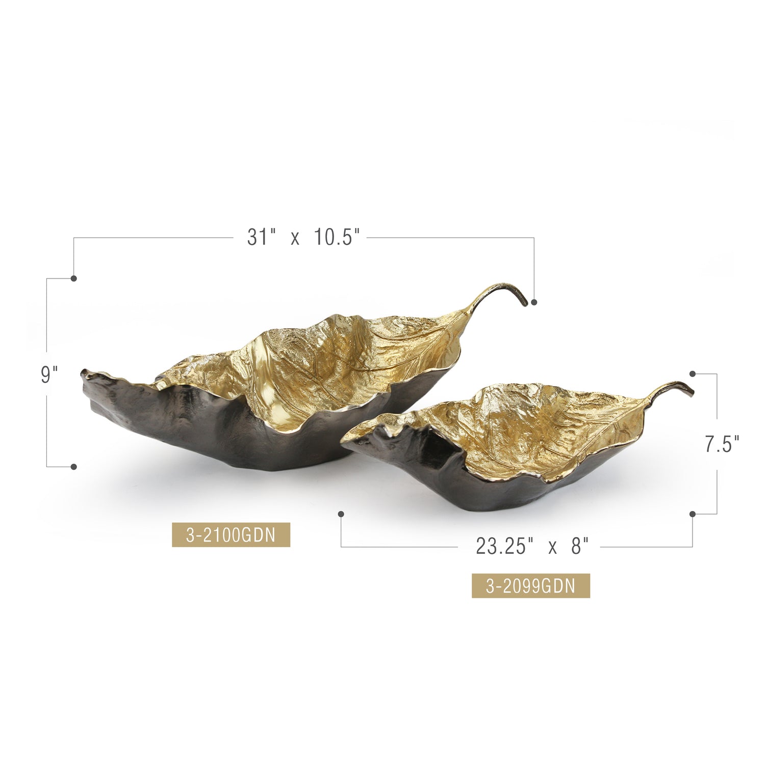 Golden Leaf Platter | Galore Home: Luxury Home Decor, Elegant Home Furnishings, Stylish Home Accents & Contemporary Home Accessories