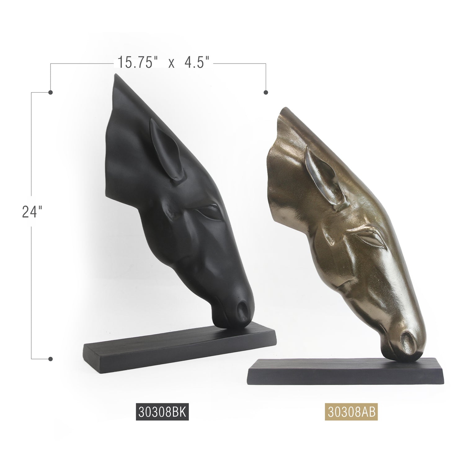 Metal Horse Head Sculpture | Galore Home: Luxury Home Decor, Elegant Home Furnishings, Stylish Home Accents & Contemporary Home Accessories