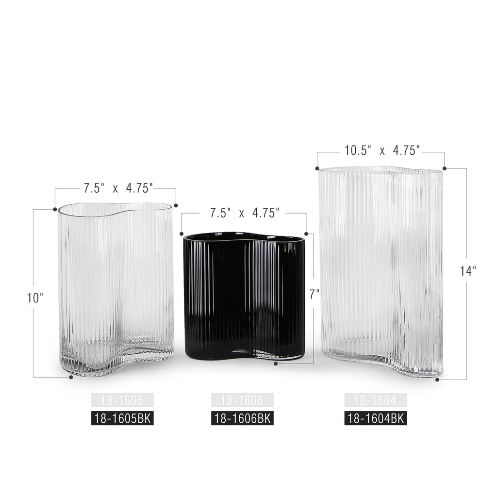 Wavy Ribbed Designer Vase | Galore Home: Luxury Home Decor, Elegant Home Furnishings, Stylish Home Accents & Contemporary Home Accessories
