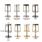 Aero Swivel Counter Bar Stool with Integrated Foot Rest