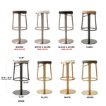 Aero Swivel Counter Bar Stool with Integrated Foot Rest