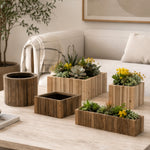 Vertical Slat Wood Box