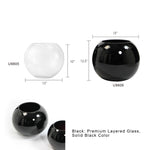 Black Glass Bubble Vase