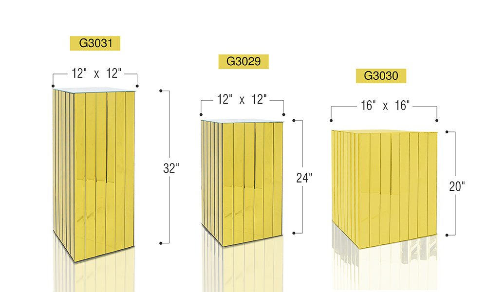 Segmented Mirror Display Block Column / Pedestal