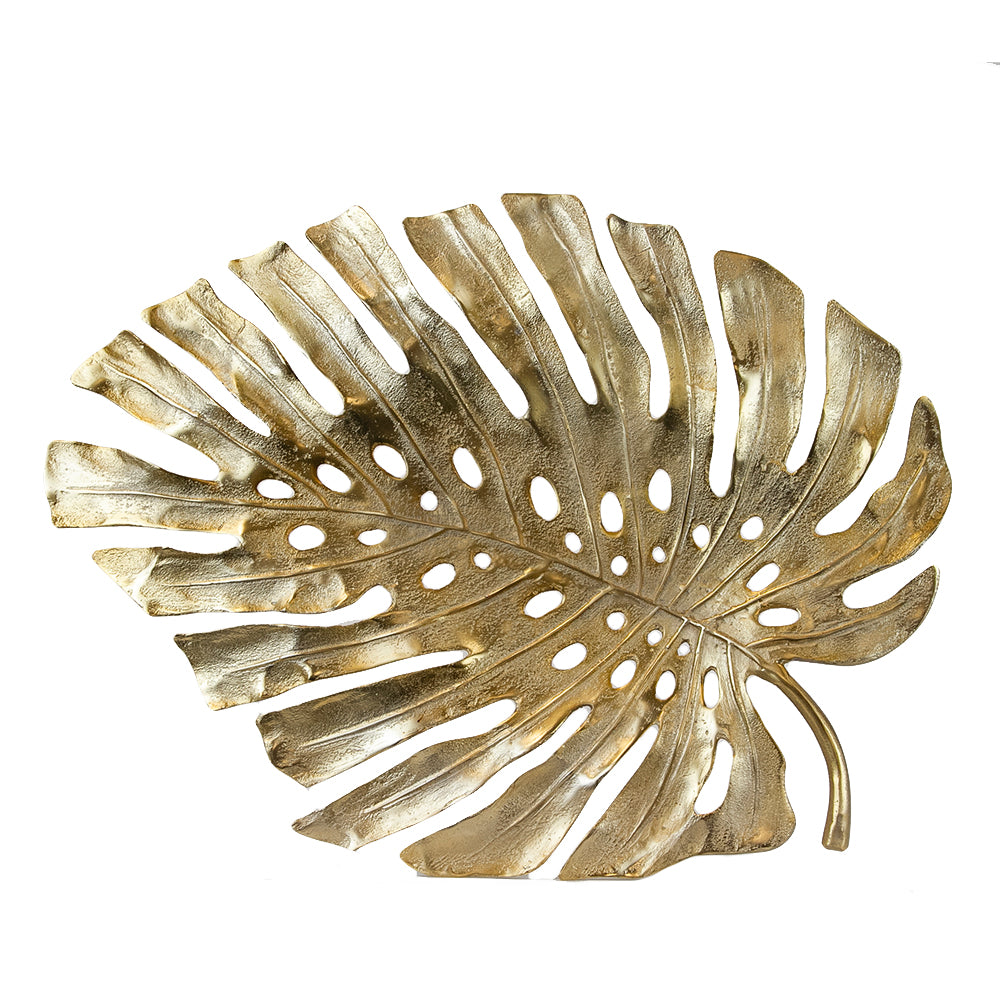 Metal Wall Mounted Monstera Sculpture | Hanging Home Décor - Galore Home