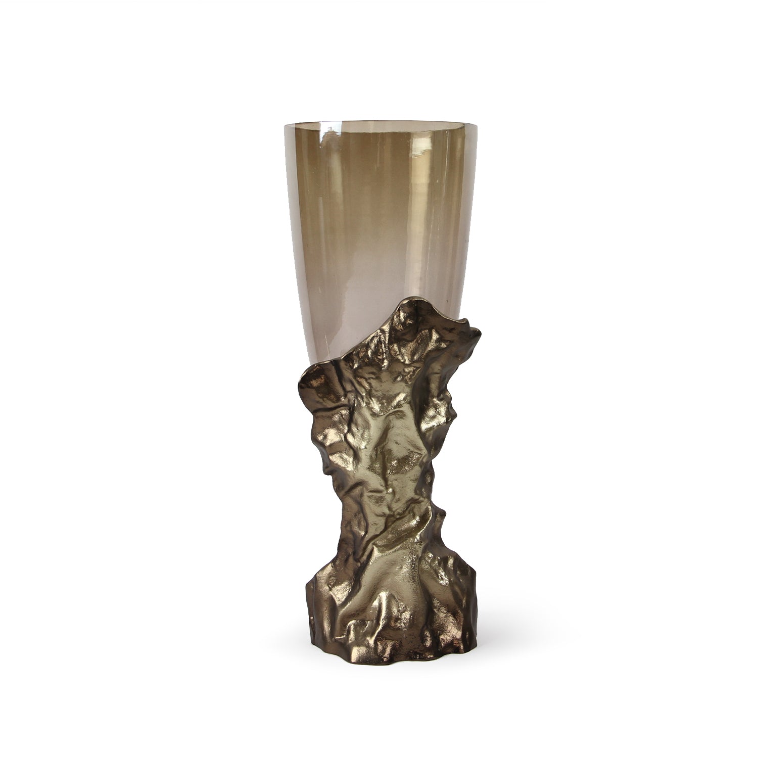Elevated Essence Aluminum Glass Vase Candle Holder